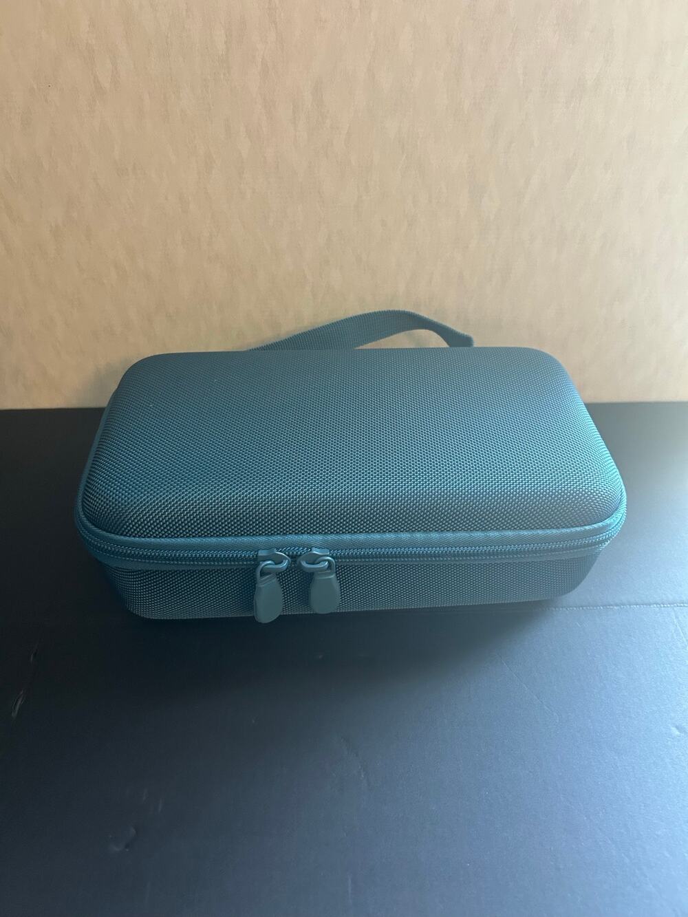Blue Hard Shell Carrying Case Storage Travel Bag Organizer Box Roughly 10x6x3